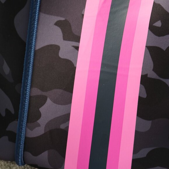 Camouflage Tote Bag with Pink Stripes - Picture 2 of 9